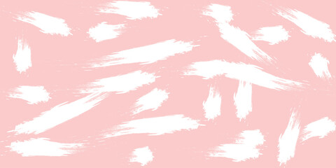 Abstract white brush strokes on a soft pink background a textured pattern for artistic design and creative projects EPS Vector