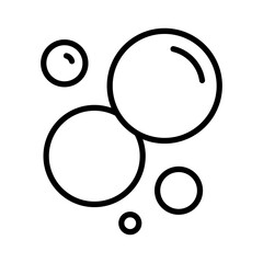 Soap bubbles for washing, linear icon. Foam, detergent effect, freshness, laundry, and cleaning foam. Line with editable stroke