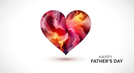 Heartfelt tribute: A colorful artistic heart for Father's Day celebration and appreciation