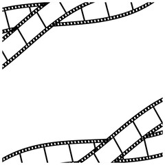 Fototapeta premium 余白を活かしたフィルムフレームのベクターイラスト背景｜Film Frame Vector Illustration with Copy Space