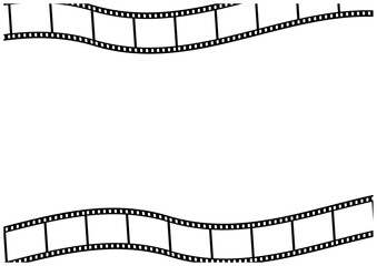 Fototapeta premium 余白を活かしたフィルムフレームのベクターイラスト背景｜Film Frame Vector Illustration with Copy Space