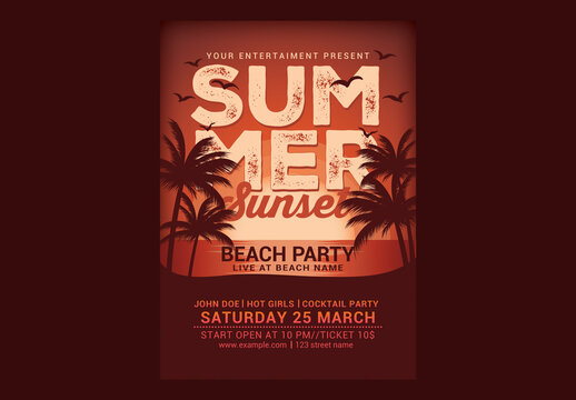 Summer Sunset Beach Party