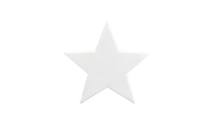 Shiny White Five-Pointed Star Object