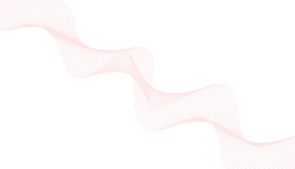 Red wavy lines fading to white on a white background abstract background wave