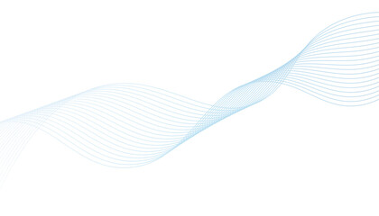 Abstract vector background with blue wavy lines. Blue wave background.