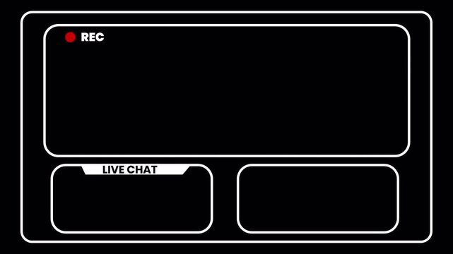 Fantasy Glow Webcam and Live Chat Overlay Template. Animated Twitch Intermission Screen Layout for Streaming Platforms 4k video animation seamless loop