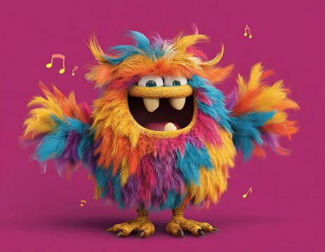 Un adorable monstruo peludo con una sonrisa radiante y una energ&iacute;a desbordante.