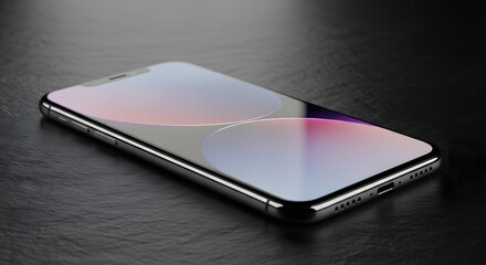 Sleek Modern Smartphone on Dark Textured Surface &ndash; Premium Mobile Technology Mockup