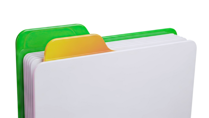 Stack of colorful file folders and dividers