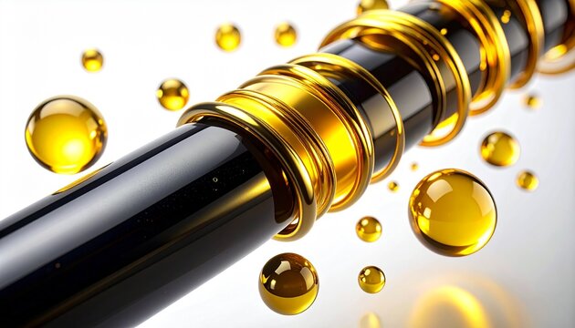 ケラチンが浸透するマクロ視点の髪内部補修 ツヤ髪ヘアオイル ジェネレーティブAI