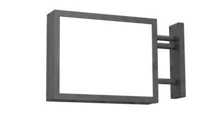 Blank Square Hanging Sign with Metal Bracket