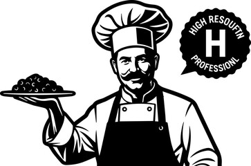 Detailed black silhouette of a monarch butterfly with delicate wing patterns on a white background © Vectors Studio