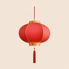 The red lantern illustration standing out against the background