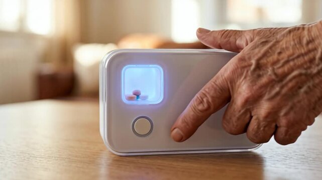 Digital Pill Dispenser with Light Indicator for Medication Management and Adherence