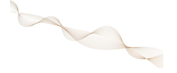 Elegant flowing wave line abstract design with gradient colors in subtle beige on transparent background