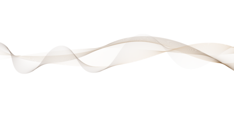 Abstract wavy lines pattern with gradient colors on transparent background