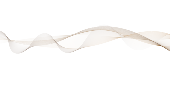 Abstract wavy lines pattern with gradient colors on transparent background - Powered by Adobe