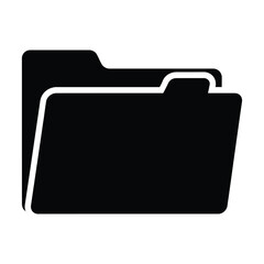 Silhouette of two stacked file folders