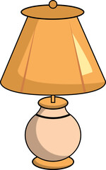Cartoon Table Lamp Illustration