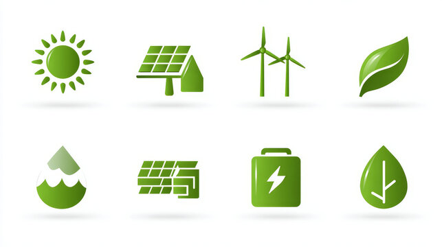 Eco-friendly energy solutions urban environment infographic green technology aerial view sustainable innovations