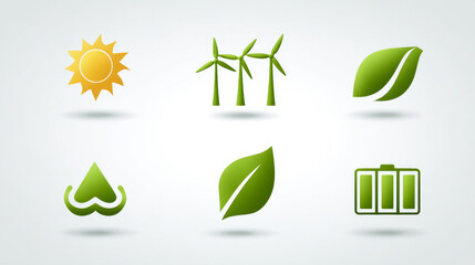 Renewable energy sources nature graphic design clean environment aesthetic viewpoint sustainability concept