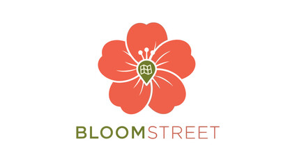 Bloomstreet logo with stylized flower and text.