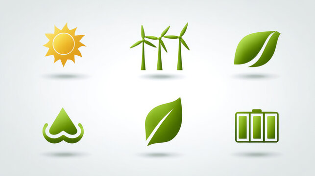 Renewable energy sources nature graphic design clean environment aesthetic viewpoint sustainability concept