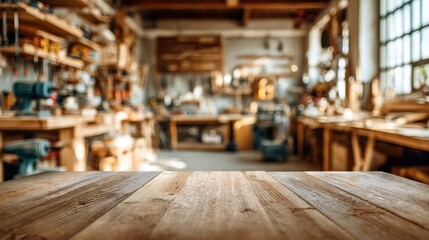 Spacious Workshop with Natural Light and Well-Organized Tools for Creative Projects