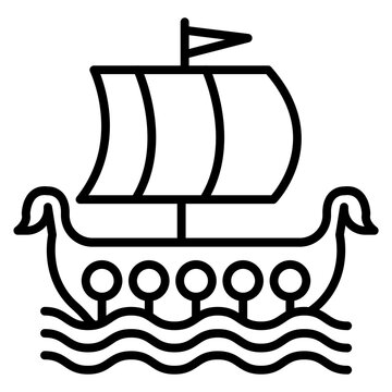Viking Ship Icon