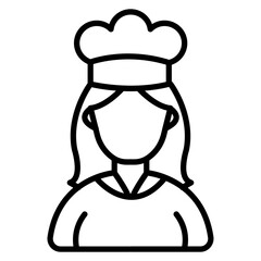 Chef Female Icon