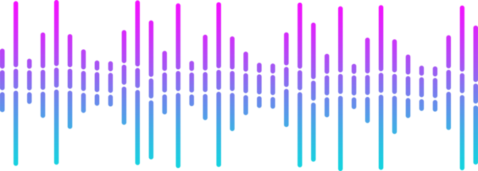abstract digital graphic of an audio waveform