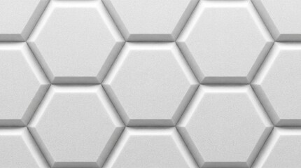 Fototapeta premium Seamless white hexagonal acoustic foam wall texture