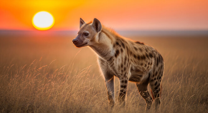 Hyaeninae at sunset