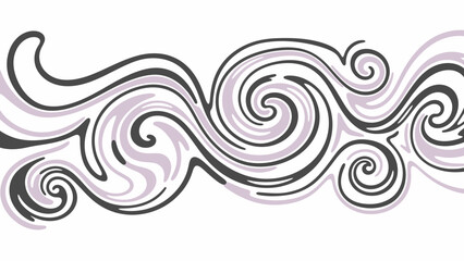 Fototapeta premium Elegant Abstract Swirls and Flowing Lines Pattern on White Background