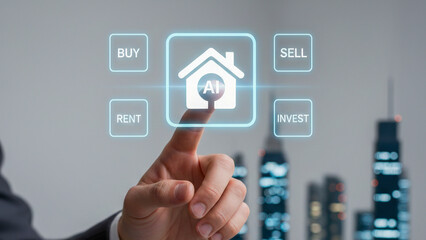 Ai real estate no code automation concept interface