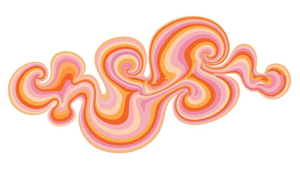 Abstract Swirling Colors and Waves in a Vibrant Retro Psychedelic Design Pattern