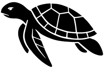 Fototapeta premium turtle vector illustration, Sea Turtle Illustration Pack – Black & White Artwork for Creative Projects
