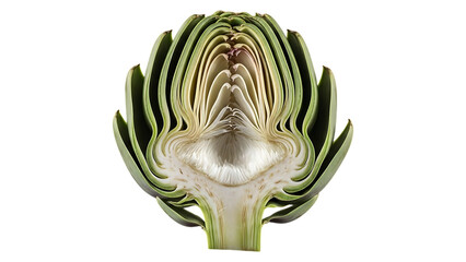 Obraz premium Cross Section of a Fresh Artichoke Showing Layers image