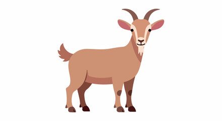 Fototapeta premium Brown goat standing with transparent background
