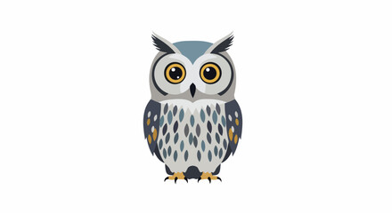 Obraz premium Cute owl portrait with transparent background