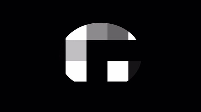 Pixelated Censored Sensitive Content Animation Effect in Circle Mask, Blocked Video Blur Motion Graphic on Black Background 4k video animation seamless loop