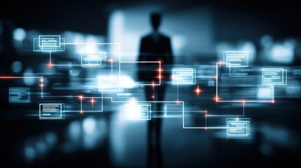 Fototapeta premium A calm administrative flow where responsibility depends on monitoring and review guiding selection to approval and authority