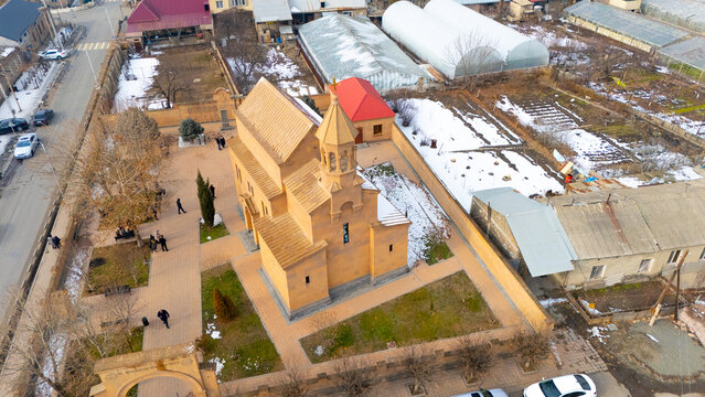 Church of the Holy Virgin of Norabats with drone