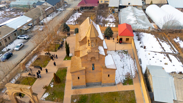 Church of the Holy Virgin of Norabats with drone