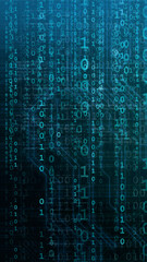 Obraz premium Abstract digital background with binary code. Hackers, darknet, virtual reality and science fiction.