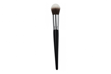 Makeup brush for cosmetic application, beauty product for face, contour, and foundation on transparent background