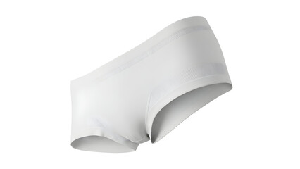 White Womens Underwear Briefs on White Background.