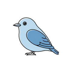 the blue color bird on the transparent background 