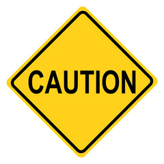 Caution sign. Flat vector illustration design