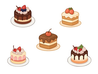 set of cakes